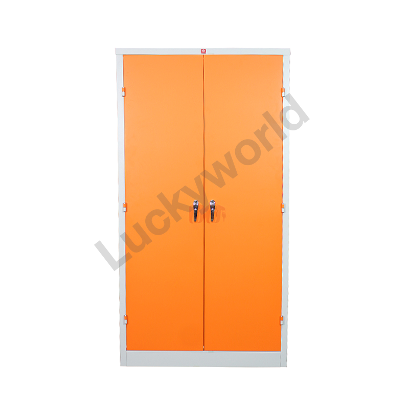 ตู้สองบานเปิดทึบสูง  KWS-183 สีส้ม